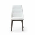 Homeroots 25 x 20 x 35 in. White Faux Leather or Metal Dining Chair 370657